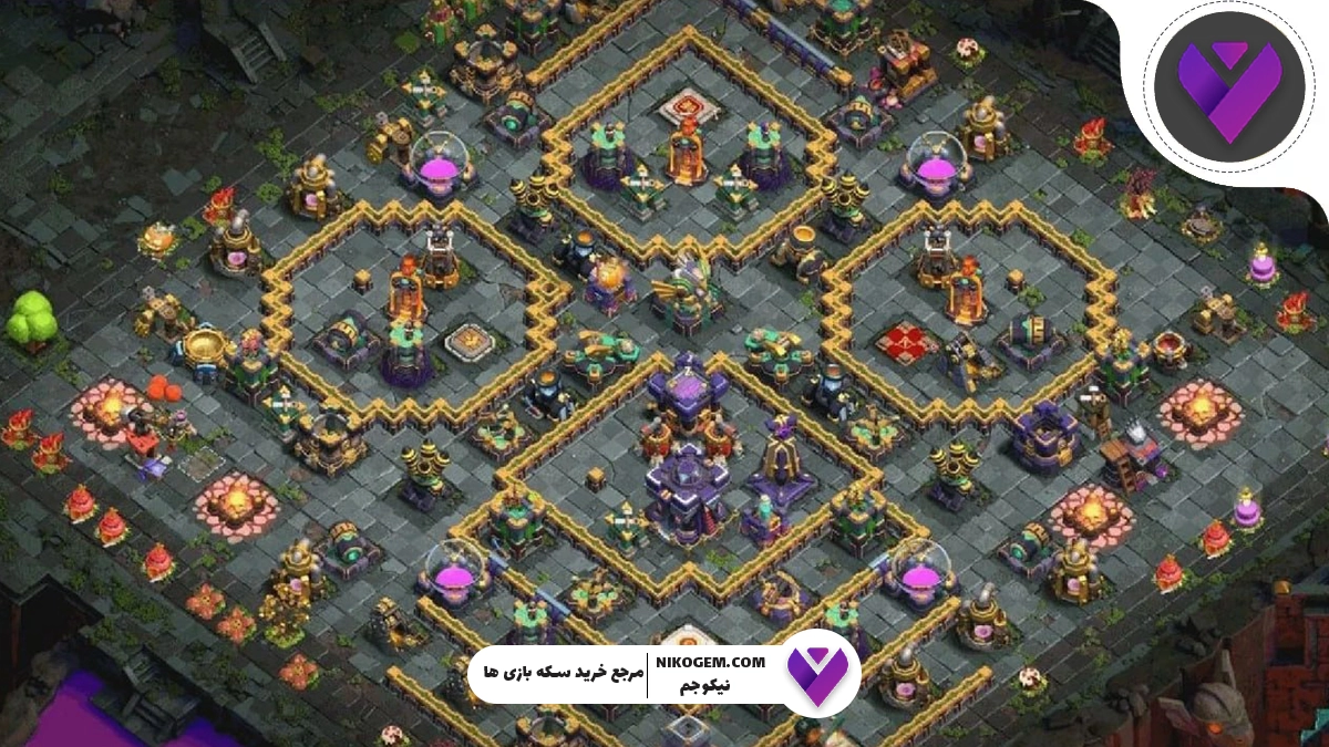 بهترین چیدمان دفاعی برای کلن وار کلش 2025 + معرفی مپ وار برای تان هال 10 به بالا